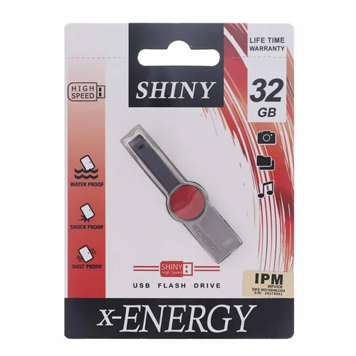 X-ENERGY Shiny USB2.0 Flash Memory-32GB قرمز